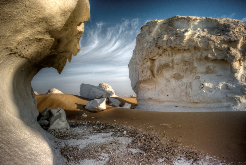 Белая пустыня в Египте. Красивое фото
