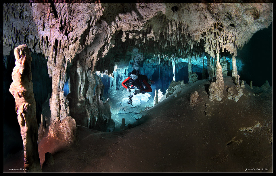 Подземная река Сак-Актун. Шибальба. Мексика. Красивое фото