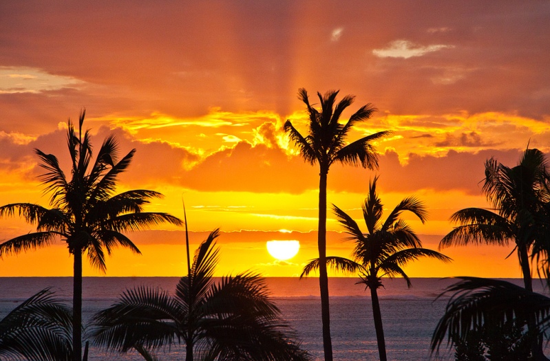 Закат. Маврикий. Фото