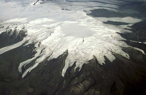 Ледник Ватнайёкюдль. Фото с высоты
