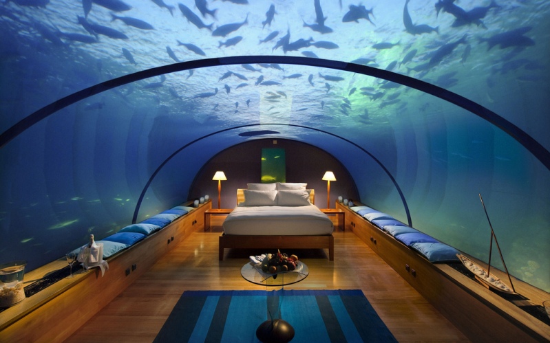 Подводный отель на Мальдивах. Фото
