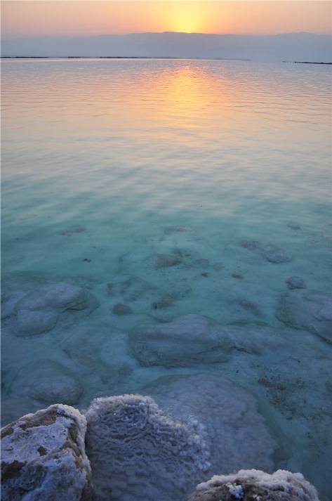 Мертвое море на закате. Израиль. Фото