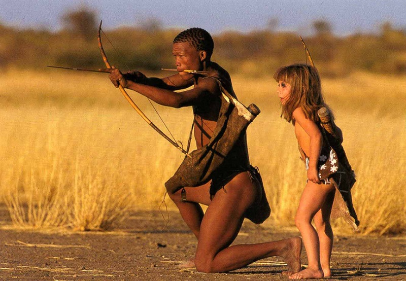 Типпи Дегре с аборигеном. Девочка-Маугли в Африке. Фото