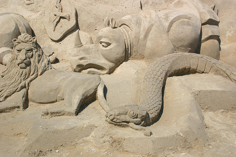  скульптуры из песка, Лаппеенранта, Финляндия. фото 