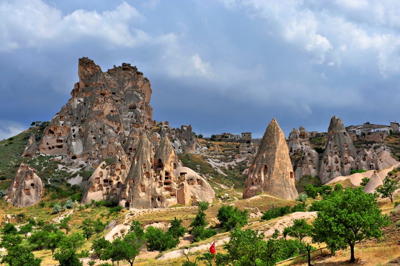Крепость Учхисар в Каппадокии. Турция. Фото