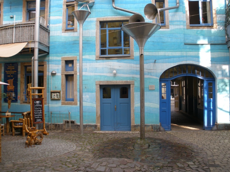 Дом с поющими водосточными трубами в Германии. Фото
