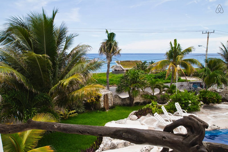 Дом-ракушка на острове Исла-Мухерес, Мексика. Фото