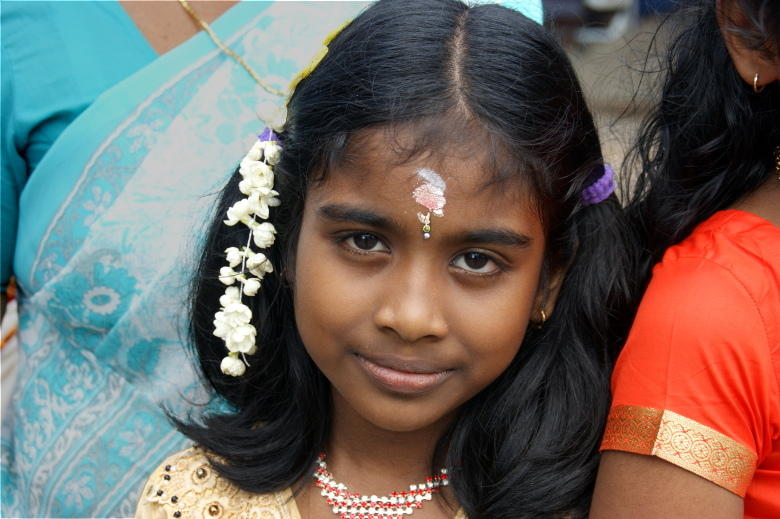 Индия в лицах. Фотопортрет маленькой девочки с Юга Индии