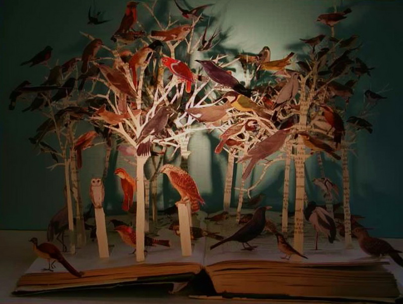 Бумажные скульптуры птиц от Сью Блэквелл. Фото