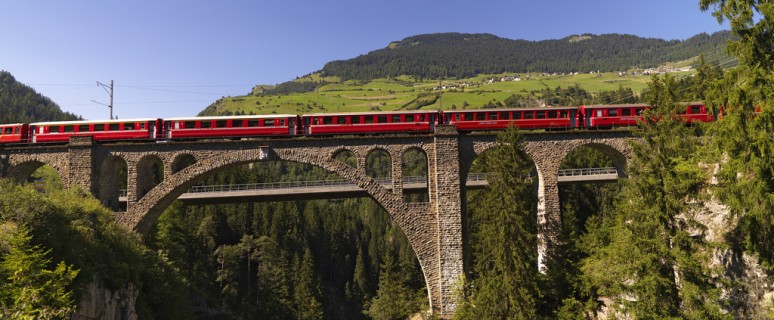 Solisviadukt, Obervaz, Graubünden, Schweiz